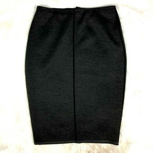 Ann Taylor Gray Ponte Knit Pencil Skirt
